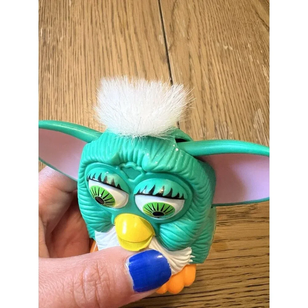 Vintage‎ 1998 McDonalds Happy Meal Toy Green Plastic Furby